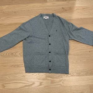 Men’s gray cardigan sweater